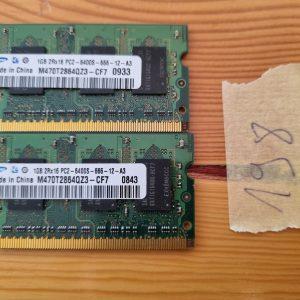 Samsung 1gb 2rx16 Pc2-6400s-666-12-a3 Laptop RAM Memory