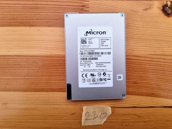 Micron M550 256GB 2.5" SATA SSD 6Gbps MTFDDAK256MAY 1AH1ZABHA 745688-001