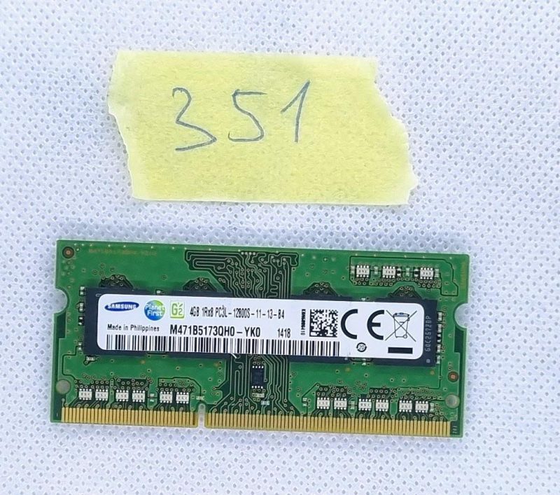 4GB Samsung 1Rx8 PC3L-12800S-11-13-B4 M471B5173QH0-YKO Memory