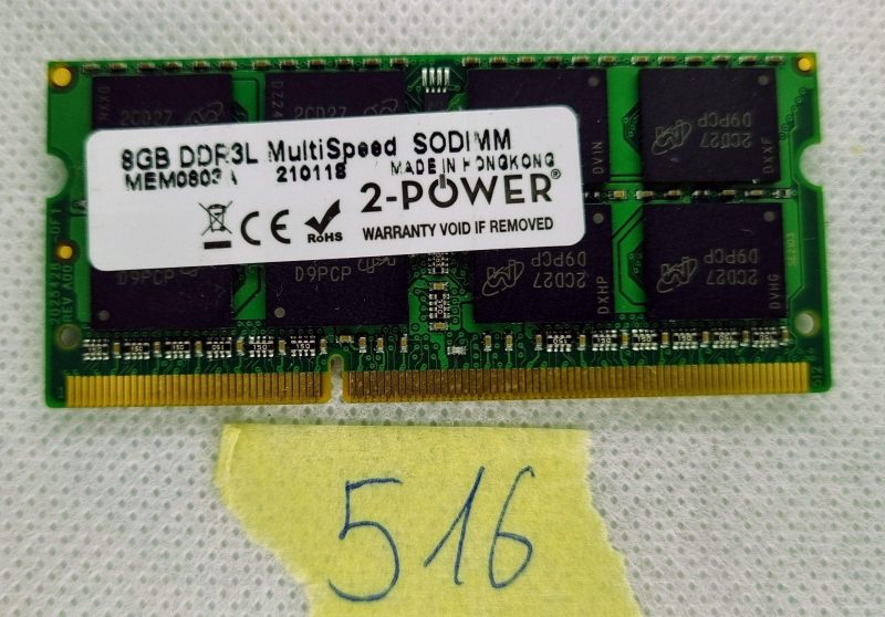 8GB DDR3L 2-POWER MULTISPEED LAPTOP DDR3L MEMORY