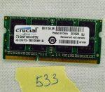 Crucial 4Gb CT51264BF160B DDR3L-1600 RAM PC3L-12800 1.35V SODIMM Laptop Memory