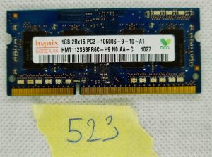 HMT112S6BFR6C-H9 Original HYNIX LAPTOP MEMORY 1GB DDR3 PC3-10600S