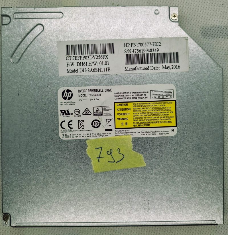 HP DVDCD Rewritable Drive DU-8A6SH111B