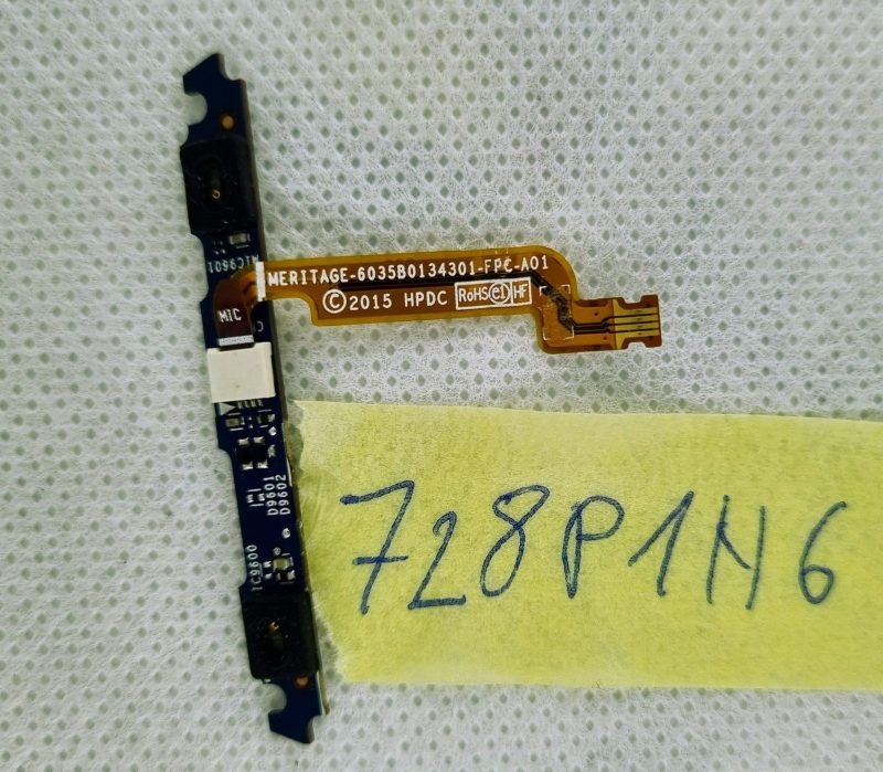 HP Elite x2 12 1012 G1 OEM Microphone Board w Cable 6035B0134301