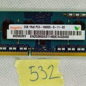 Hynix 2GB 1Rx8 PC3-10600S-9-11-B2 DDR3 1333Mhz SODIMM RAM (1)
