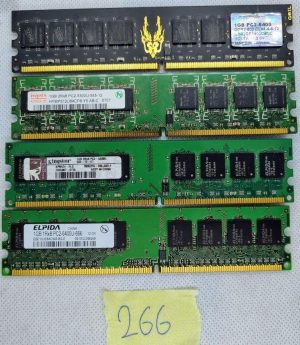 Lot of 4 1GB DDR2 667Mhz 240-Pin PC2-5300U 2Rx8 CL5 Memory