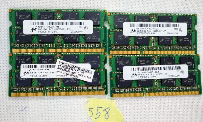 Micron MT16KTF1G64HZ 8GB 2RX8 PC3L-12800S