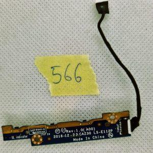 Original Dell Latitude 5289 Power Button Board with Cable LS-E112P Grade A
