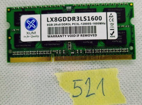 Xum PC3L 12800 DDR3 8GB 1600MHZ 1.35V Ram memory laptop