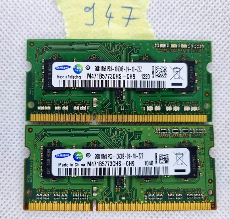 BULK Samsung 4GB RAM 1Rx8 PC3-10600S M471B5773CHS-CH9 1333MHz Laptop Memory Module