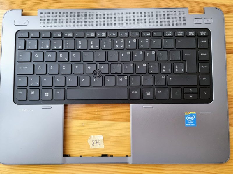 Genuine HP EliteBook 840 G1 Series Palmrest + FingerPrint Sensor + Keyboard 730964-0013