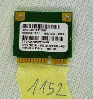 HP Pavilion dv3-4151eo Wi-Fi Card Card 580101-002 605560-005