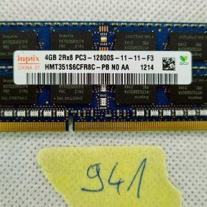 HYNIX 1X4GB 4GB HMT351S6CFR8C DDR3 4GB 2Rx8 PC3 10600S Laptop Ram Memory