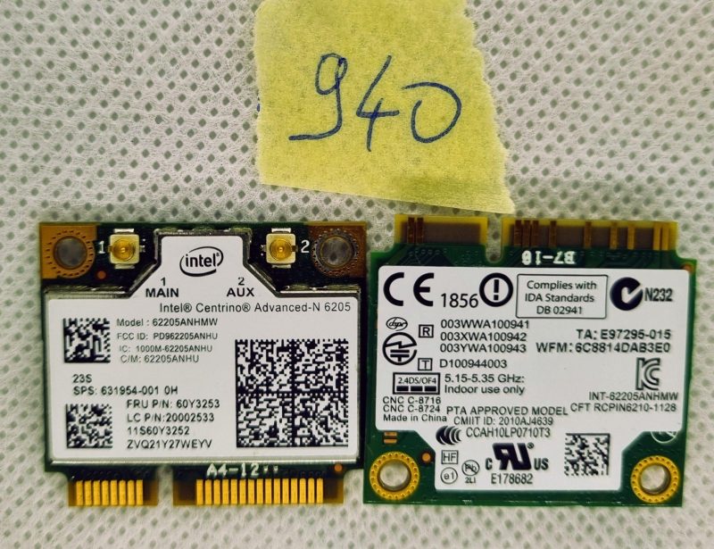 Intel 62205ANHMW-631954-001 HP Probook 6570b,6470b,Elitebook 2760p.84 Wi-Fi Card