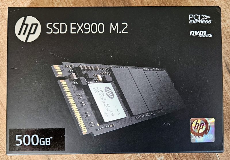 HP SSD ED900 m.2 nvme 500gb