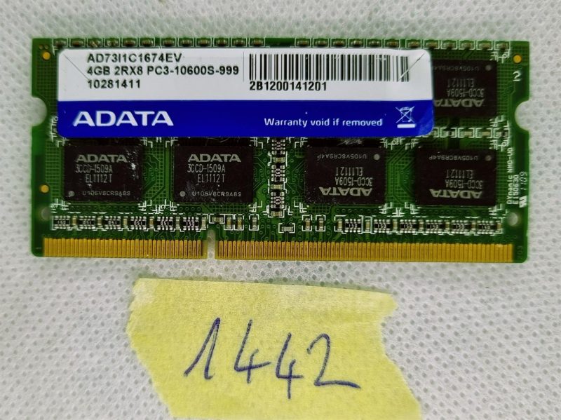 ADATA 4GB (1 Stick) AD73I1C1674EV PC3-10600S SODIMM Laptop Memory RAM - SINGLE.