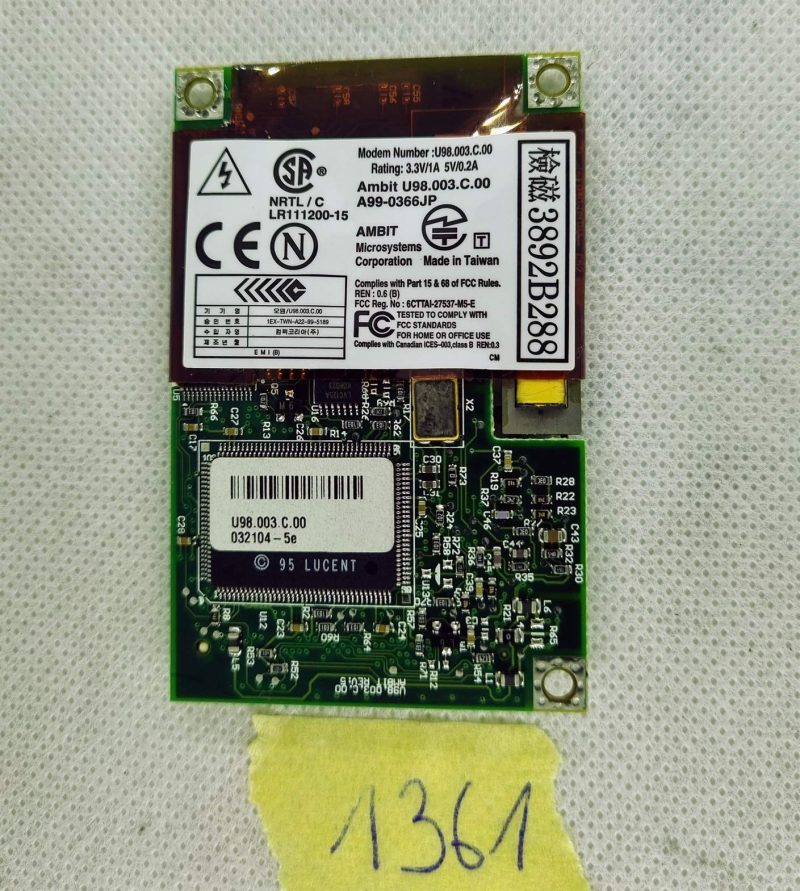Genuine Compaq Armada E700 Laptop 56K PCI Internal Modem Board 153107-001
