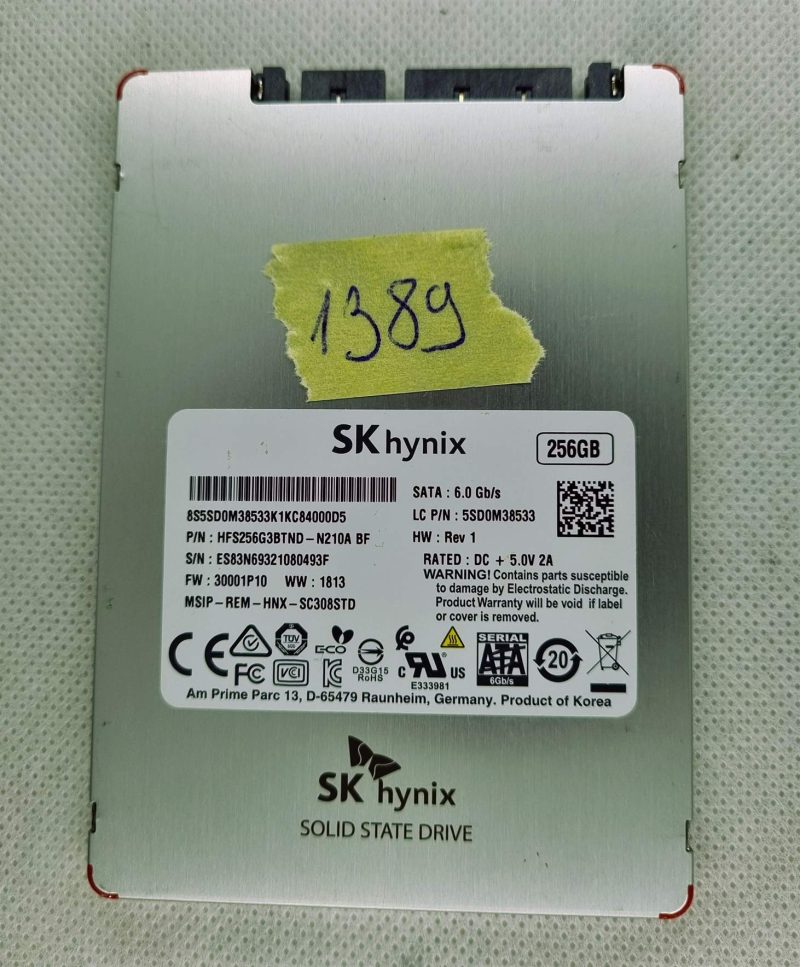Lenovo 320-15IKB SKhynix 2.5 256GB SSD Drive 5SD0M38533 HFS256G3BTND-N210A