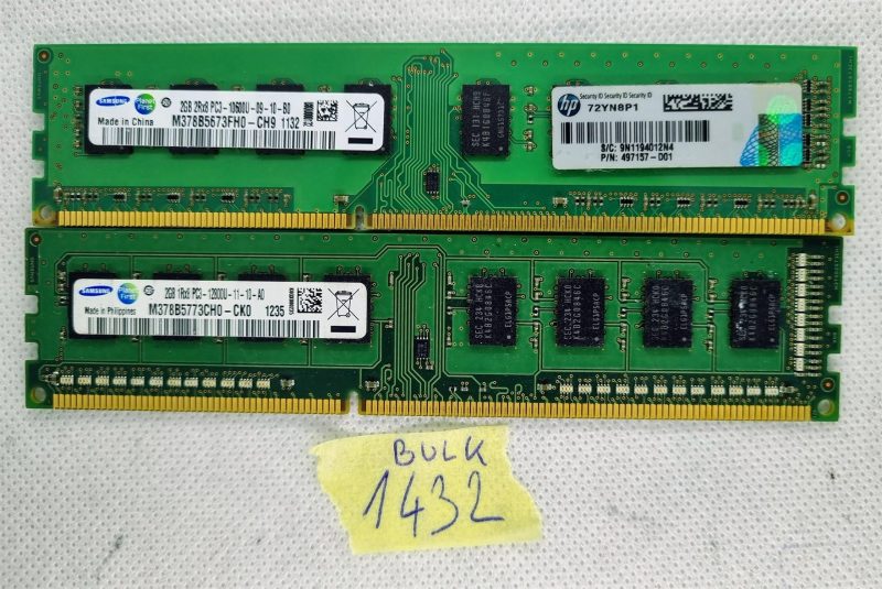 Samsung 2GB DDR3 RAM PC3-10600U 1333MHz non ECC DIMM Memory M378B5673FH0-CH9