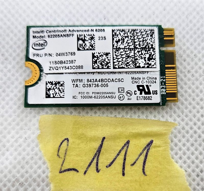 04W3769 62205ANSFF Centrino Advanced N X1 Carbon Wireless Card - Reliable Connectivity