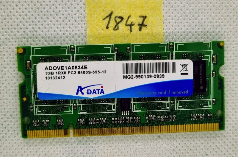 ADATA 1GB 1RX8 PC2-6400S Laptop RAM Memory - Enhance Notebook Performance!