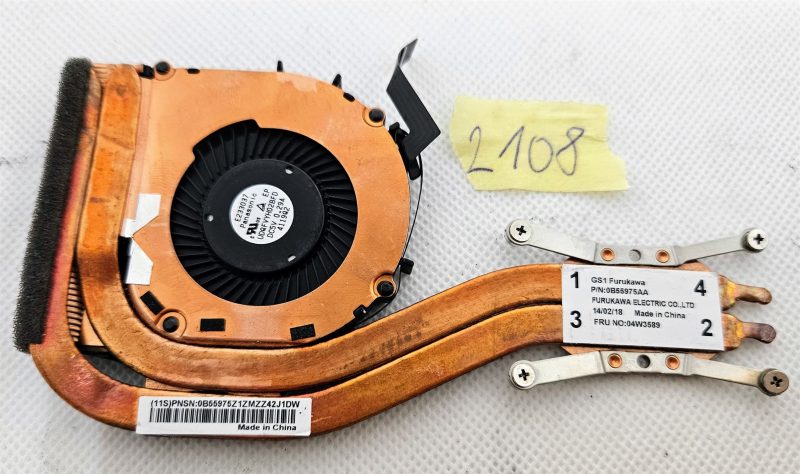 Lenovo ThinkPad X1 Carbon 1st Gen CPU Cooling Fan & Heatsink 0B55975AA 04W3589