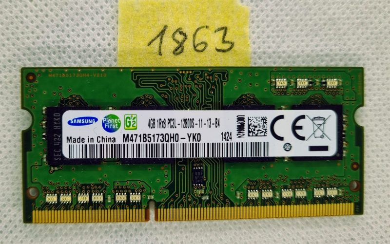 Samsung 4GB 1600MHz PC3L-12800S DDR3-1600 M471B5173QH0 Laptop Memory RAM Upgrade