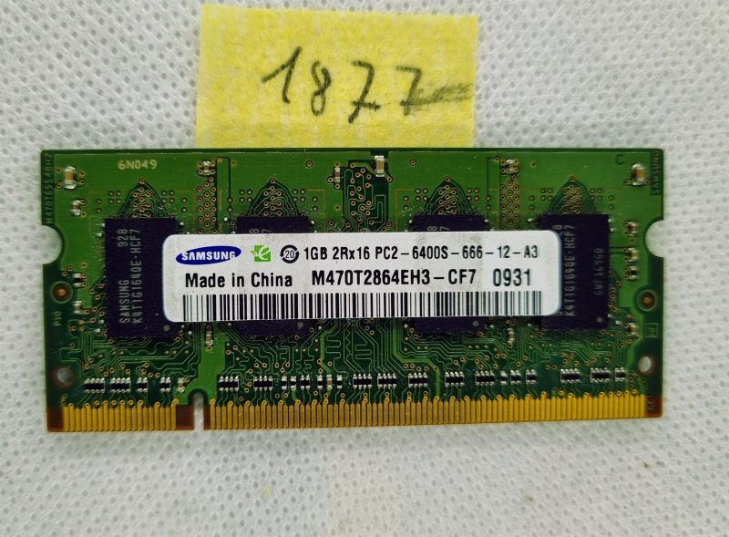 Samsung M470T2864EH3-CF7 Laptop Memory 1GB DDR2 PC2 6400 RAM Module - Enhanced Performance!