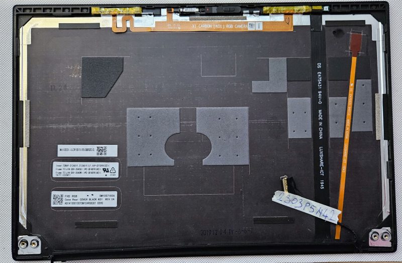 Genuine Lenovo Thinkpad X1 Carbon 7th Gen LCD Back Cover - OEM Replacement - Image 2