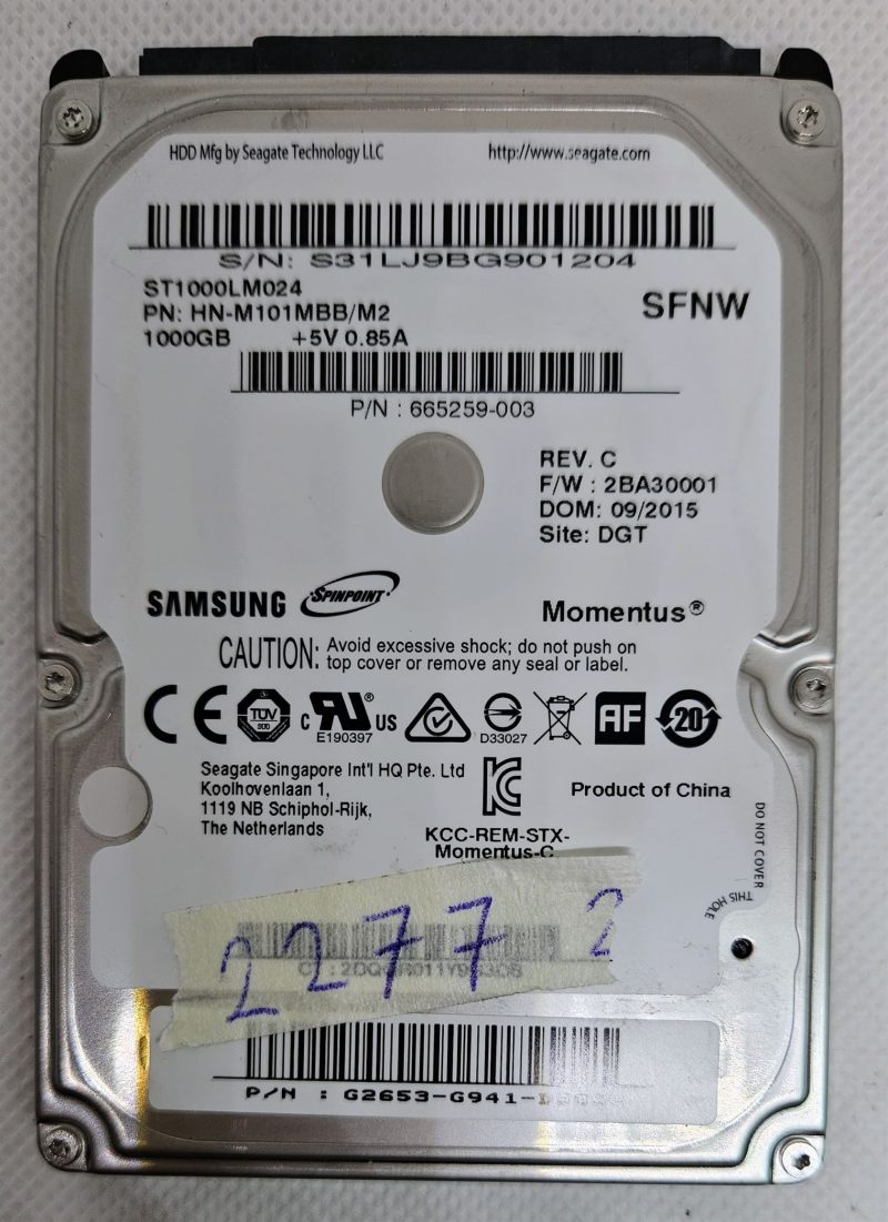 Samsung ST1000LM024 Spinpoint M8 1TB 5400 RPM Laptop Hard Drive HDD PS3 PS4