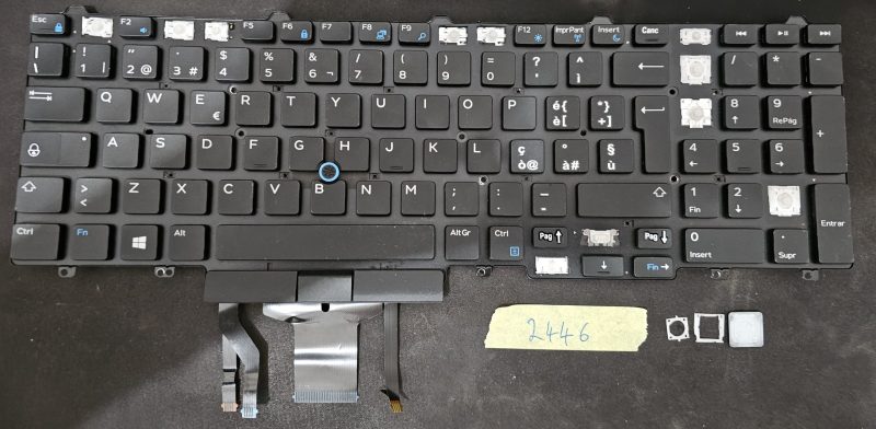 Individual Laptop Keyboard Key for Dell Latitude E5550, Precision 3510/7510 -  Backlit - Part 0HYRF9