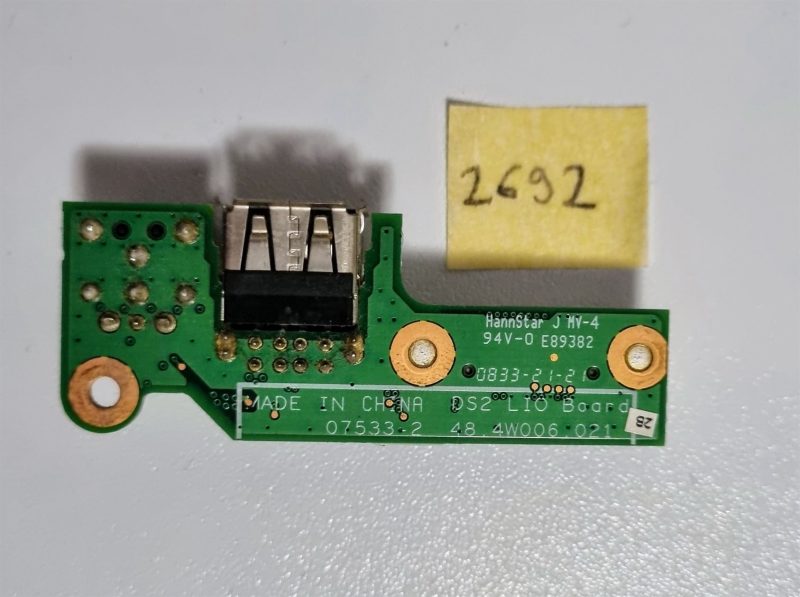 Genuine Dell Inspiron 15 - 1525/1526 DC Power Jack/Connector/USB Board - 48.4W006.021 - Image 2