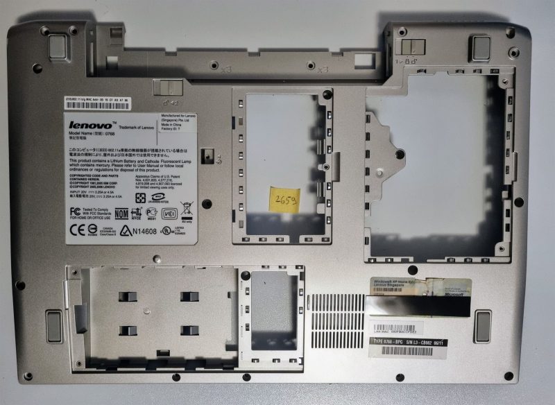 Original Lenovo 3000 0768 N100 Bottom Base FAZHW000500 | Genuine Laptop Parts