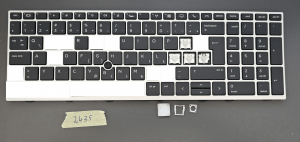Orig HP EliteBook 850 G5 G6 755 G5 Individual Backlit Silver Keyboard Key L14366-001 | Slovenska Layout | OEM Replacement