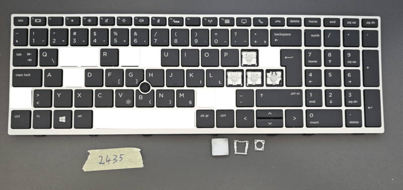 Orig HP EliteBook 850 G5 G6 755 G5 Individual Backlit Silver Keyboard Key L14366-001 | Slovenska Layout | OEM Replacement