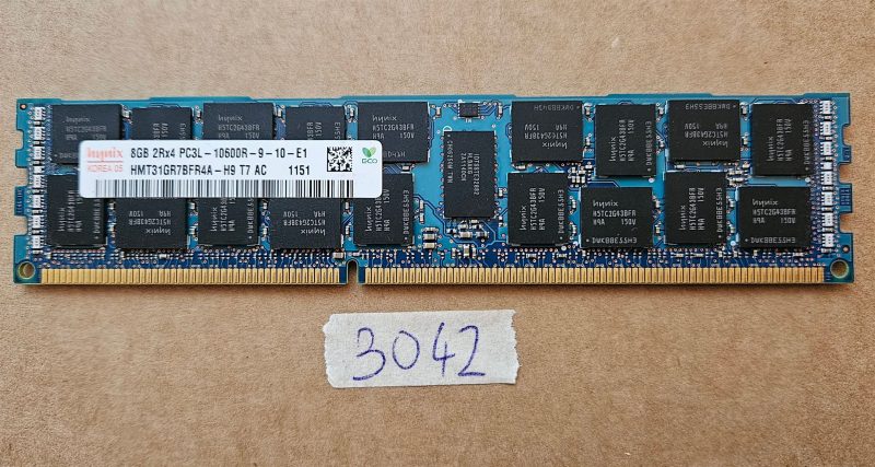 8GB Hynix DDR3-1333MHz Reg ECC RAM | PC3L-10600R Memory Module | HMT31GR7BFR4A-H9