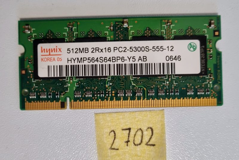 HYNIX HYMP564S64BP6-Y5 AB 512MB DDR2 Laptop RAM PC2-5300S-555-12 SODIMM 2Rx16