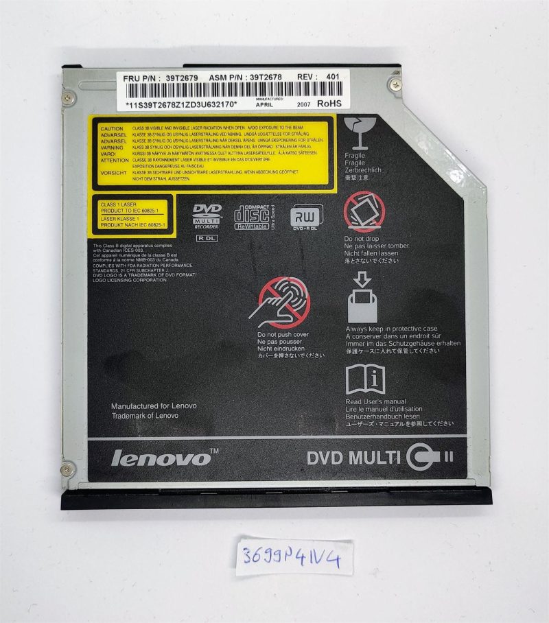 Genuine 39T2679 LENOVO Thinkpad T40 T60 R60 Z60 X60 DVD Multi Drive - Fast Shipping!