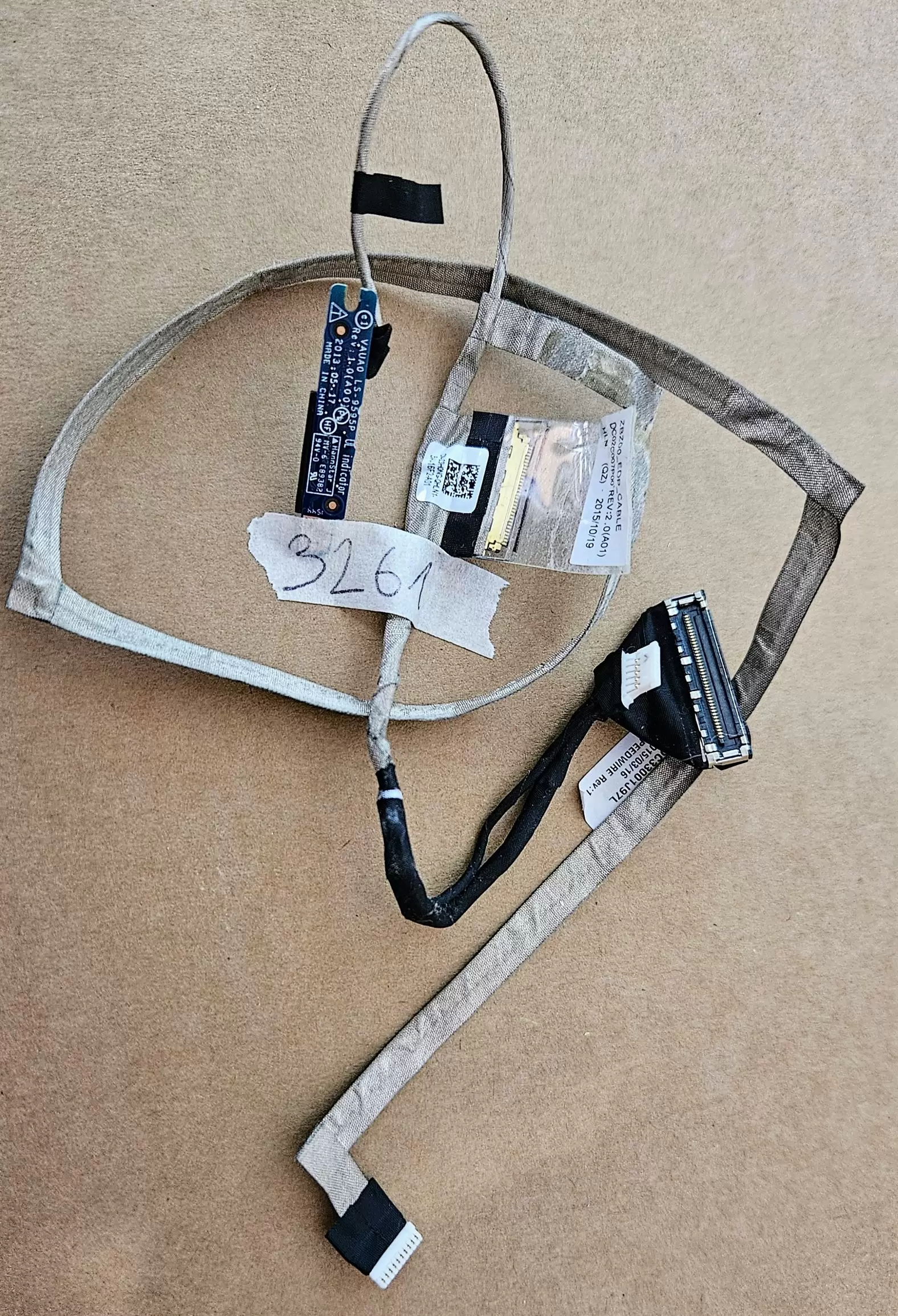 Genuine Dell Latitude E7240 E7440 LCD Video Cable LS-9595P with LED Indicator Board - Laptop Parts