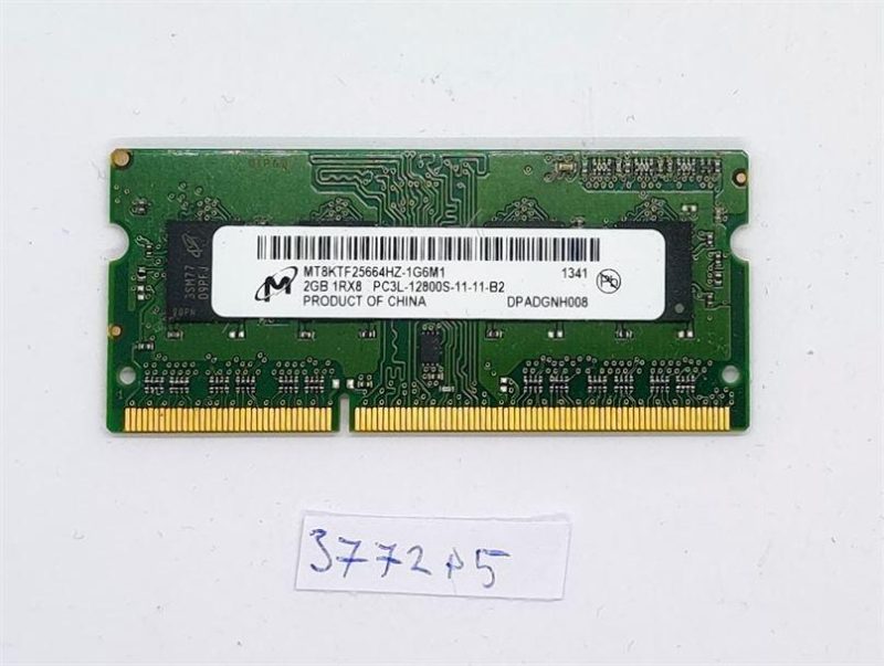 MICRON DDR3 SDRAM SO-DIMM MEMORY MODULE MT8KTF25664HZ-1G6M1 2GB PC3-12800S