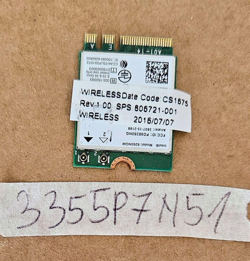 INTEL 8260NGW Dual Band Wireless-AC 8260 WLAN Bluetooth 4.2 WiFi Card 806721-001 - Genuine OEM