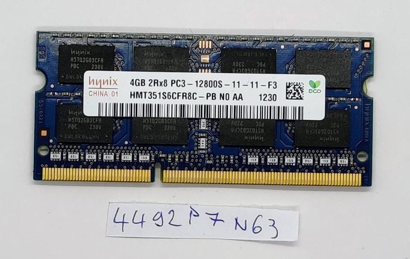 Genuine Hynix 4GB PC3-12800 DDR3 1600MHz Non-ECC Unbuffered RAM Laptop Memory Module