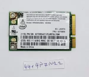 Intel PROWireless 3945 ABG Mini PCIe Wireless Card 802.11abg 2.4 GHz 54 Mbps WM3945ABG