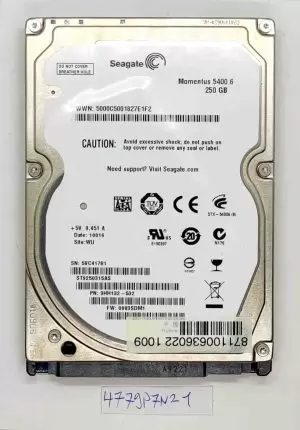 Seagate Momentus 5400.6 250GB 2.5" HDD 5400 RPM 99% Health 9HH132-532