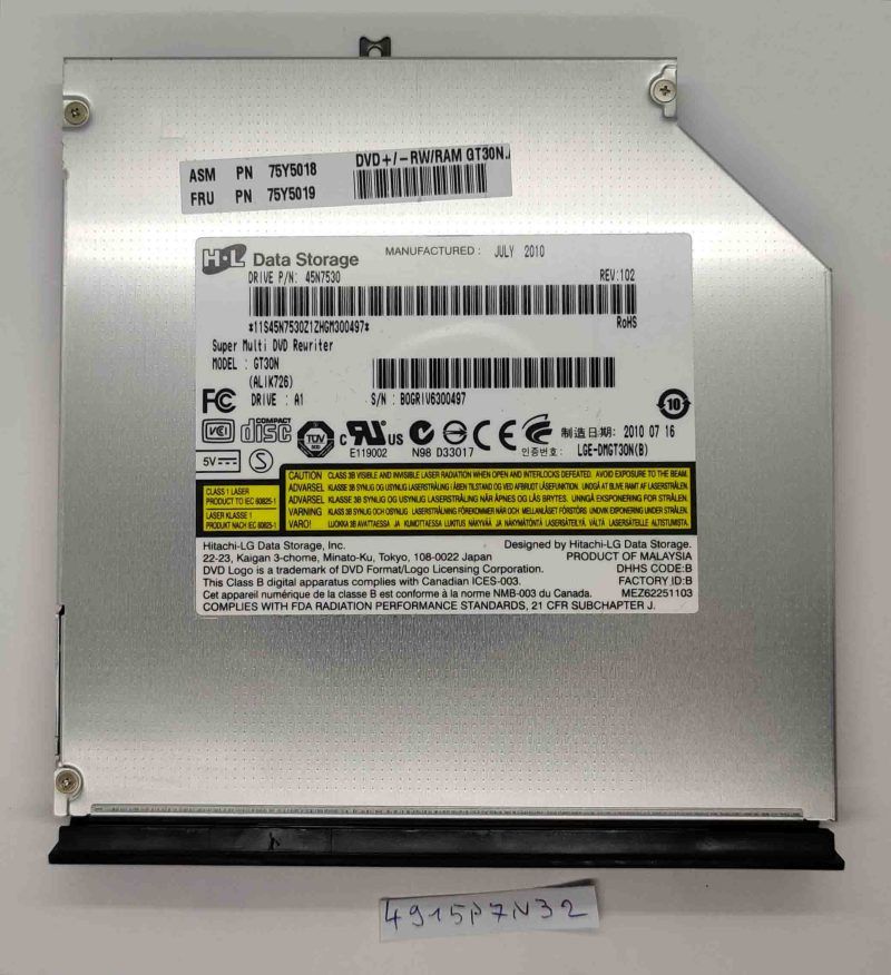 Lenovo ThinkPad Edge 15 0301-DFG DVD SATA Drive 75Y5018 75Y5019 Replacement