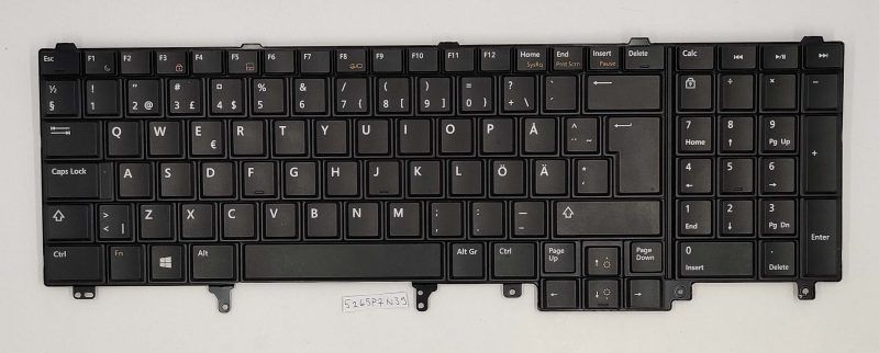 Dell Latitude E5530 Keyboard Nordic Layout - Compatible with Various Layouts P/N: PK130LH2E19