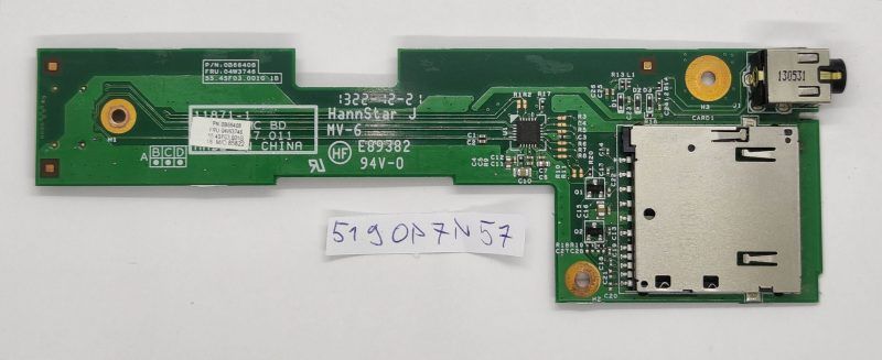 Lenovo ThinkPad L530 SC Card Reader Audio Board - 04W3746 - Genuine Replacement