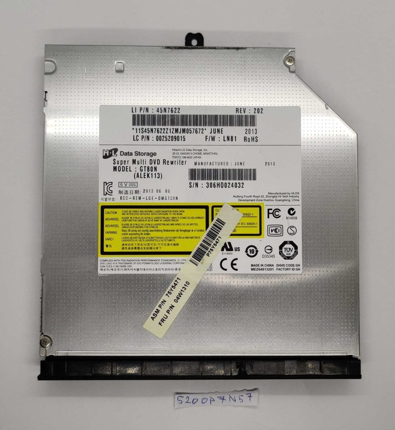 Lenovo Thinkpad L530 Super Multi DVD Rewriter GT80N - Genuine Replacement Part