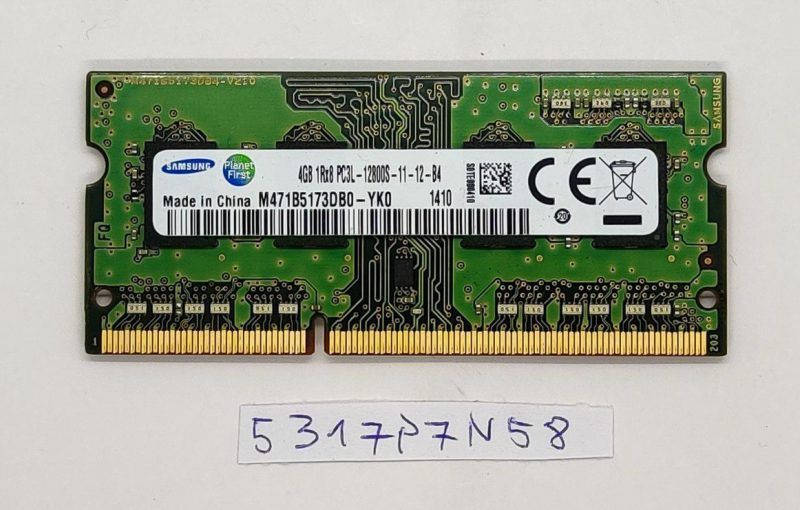 Lenovo ThinkPad L540 4GB 1Rx8 PC3L-12800S RAM Memory – Genuine Laptop Part