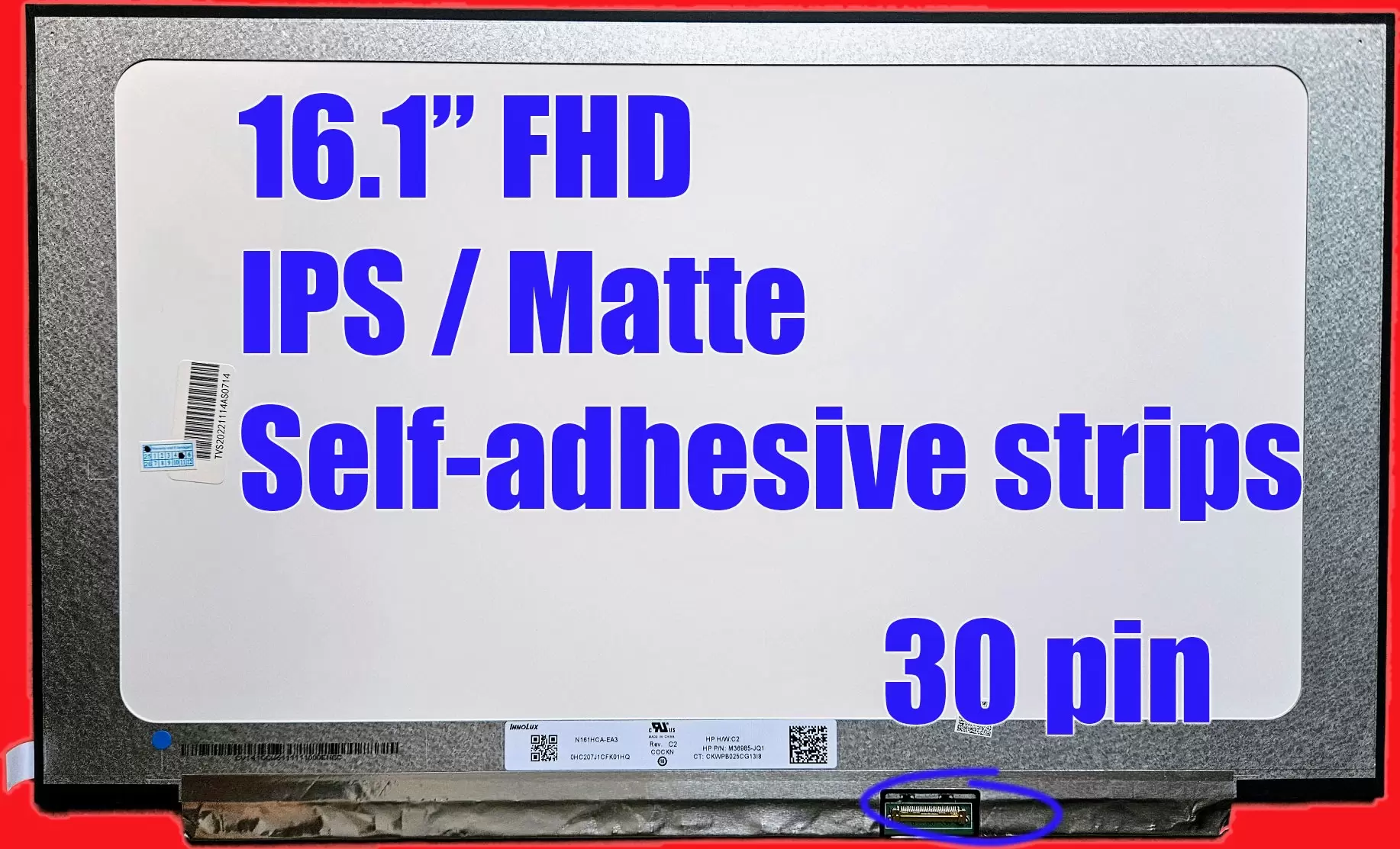 HP Victus 16-E0 LCD Screen 16.1" FHD Matte 30Pin IPS TFT - New, No Brackets